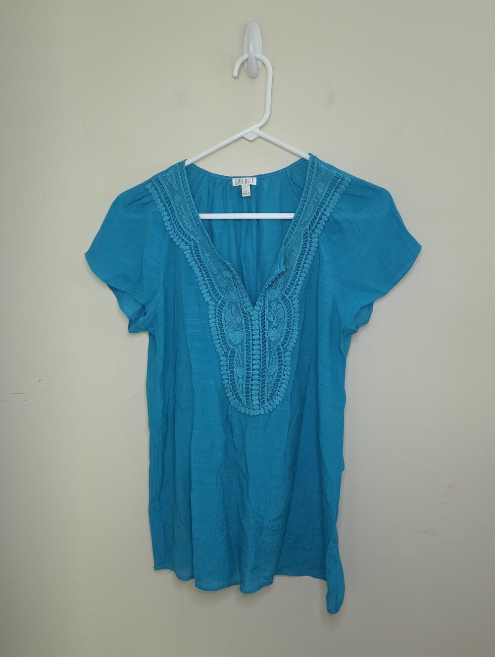 Women's Spense Teal Blue Top Sz Small